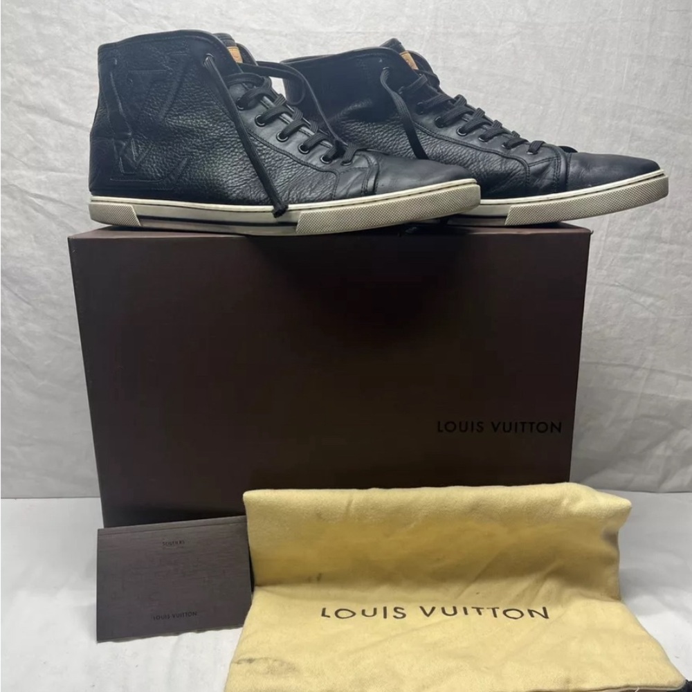 Lewis Vuitton Men’s leather high tops
